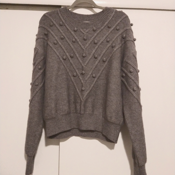 &merci pom pom cable knit sweater - Picture 3 of 10